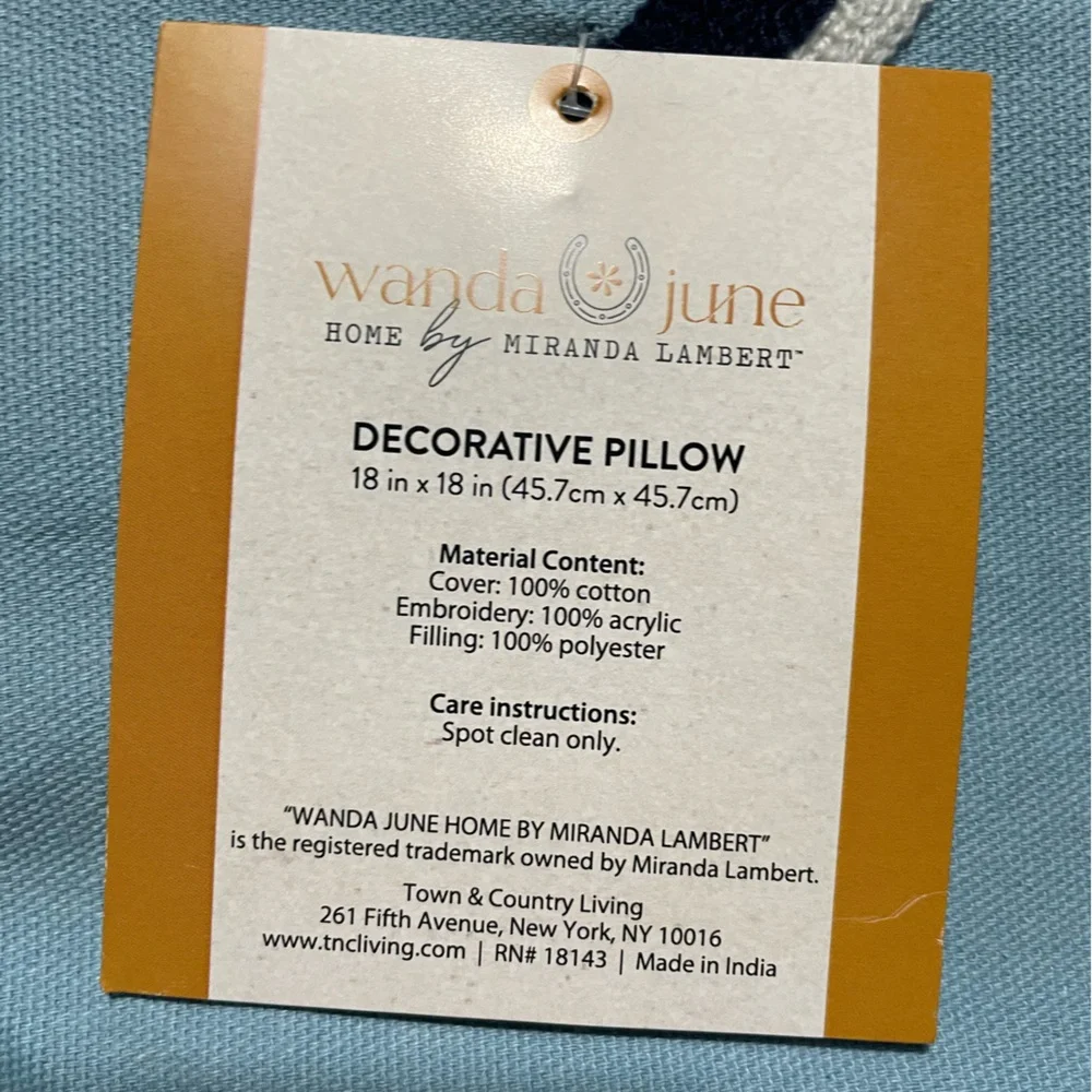 NWTWanda June Home by Miranda Lambert PomPom (1) Pillow Cover “Bless Your Heart”